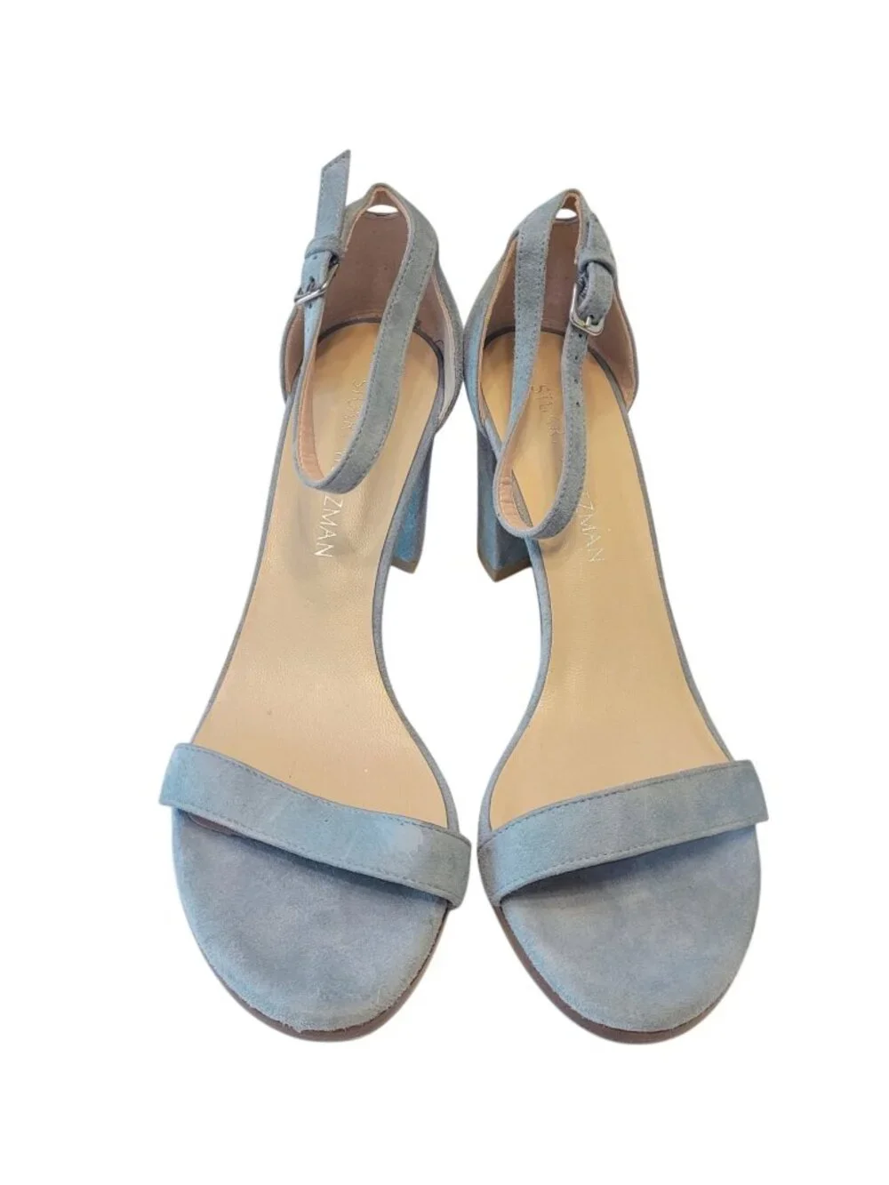 Stuart Weitzman Nearlynude Suede City Sandal in Azure